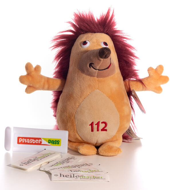 Igelchen Plüschfigur mit Pflasterbox inkl. 10 Pflasterstripes